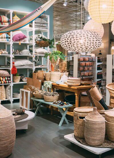 view of assortment of decor for interior shop
